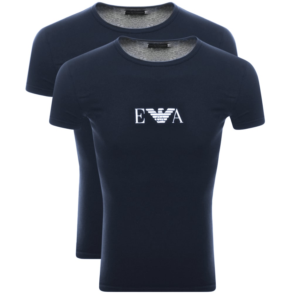 Alternative Image for ProductEmporio Armani 2 Pack Lounge T Shirts Navy1